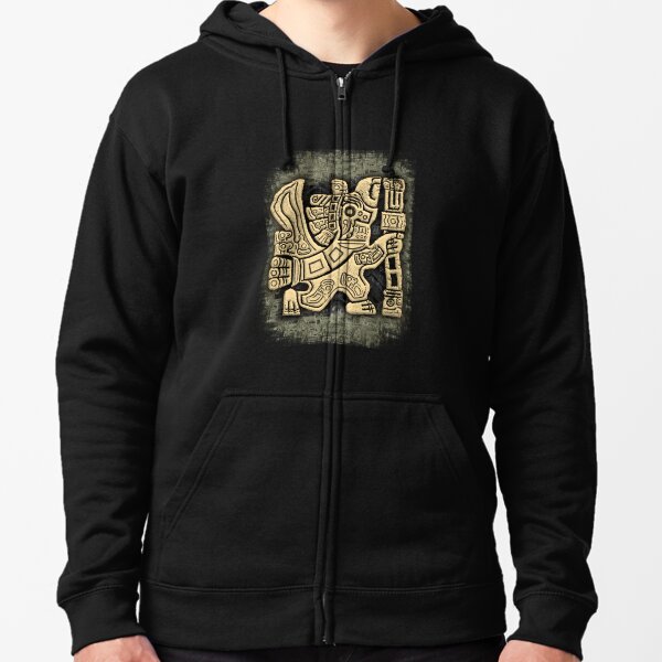 Aztec Eagle Warrior Zipped Hoodie
