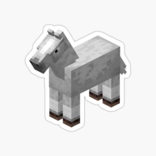 minecraft white horse Sticker