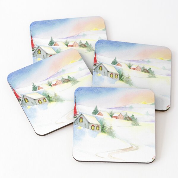 Item preview, Winter Village Sunrise designed and sold by Cathi Freund.