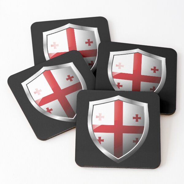 Item preview, Strong Georgia Flag Shield Country designed and sold by HelloFromAja.