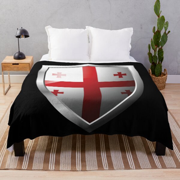 Item preview, Strong Georgia Flag Shield Country designed and sold by HelloFromAja.