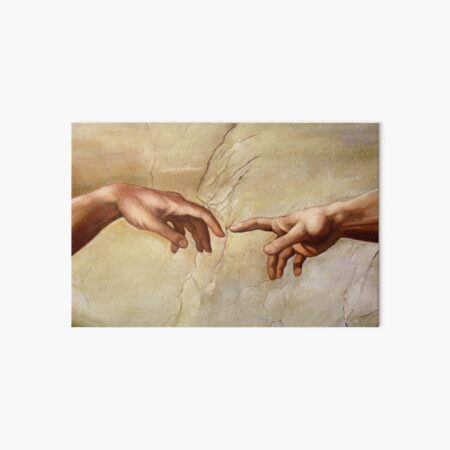 Michelangelo "Creation of Adam" (detail) 1508–1512 Art Board Print