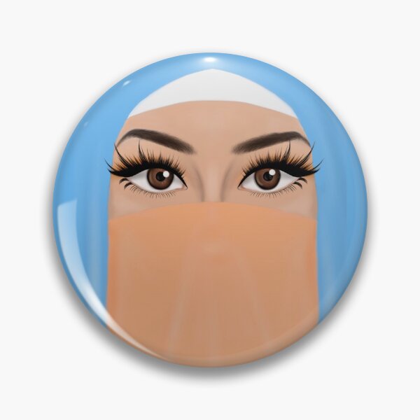 Item preview, Niqab beautiful girl wearing colorful hijab drawing Logo designed and sold by Imanitasong.