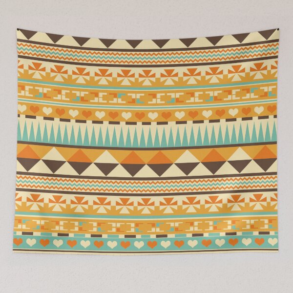 Item preview, Retro Colors Aztec Pattern Print designed and sold by frittata.