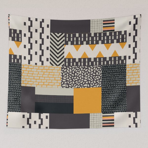 Item preview, Color Block Patch Work Black designed and sold by susycosta.