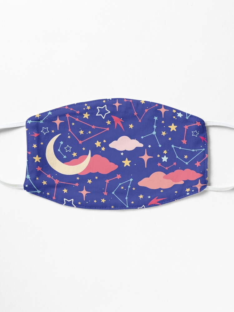 Alternate view of Constellation Stars and Moons in Neon Pastels Mask