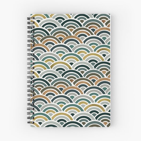 Item preview, Japanese Seigaiha Wave – Teal & Bronze Palette designed and sold by Cat Coquillette.