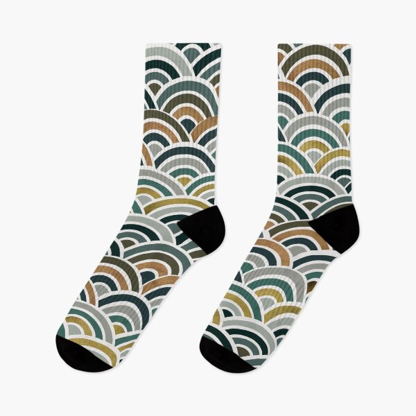 Item preview, Japanese Seigaiha Wave – Teal & Bronze Palette designed and sold by Cat Coquillette.