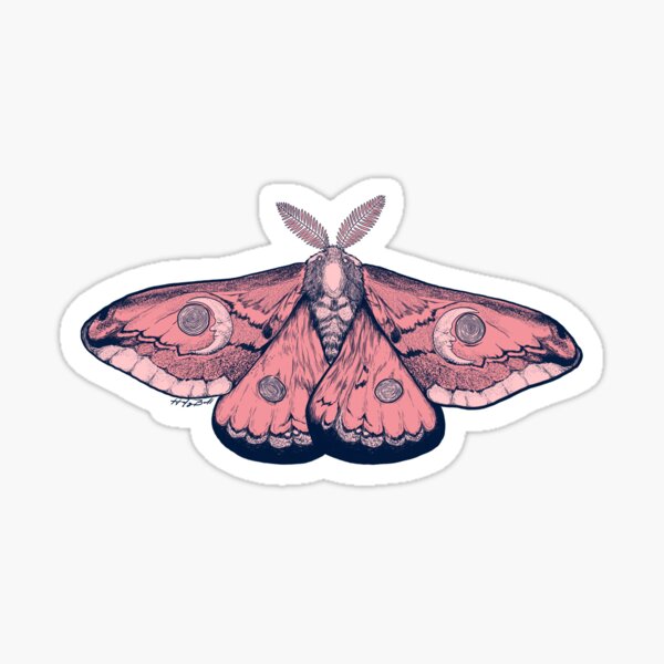 Printable PNG Cute Moth Stickers