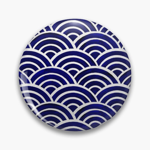 Item preview, Japanese Seigaiha Wave – Navy Palette designed and sold by Cat Coquillette.