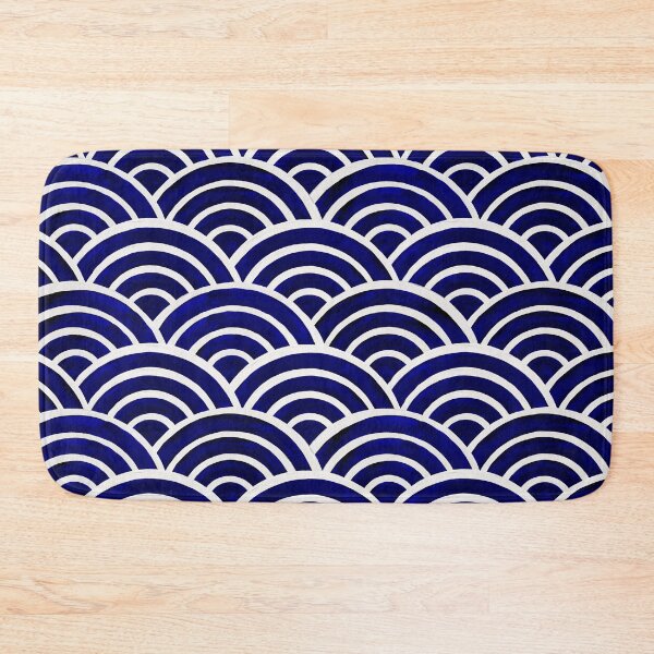 Item preview, Japanese Seigaiha Wave – Navy Palette designed and sold by Cat Coquillette.