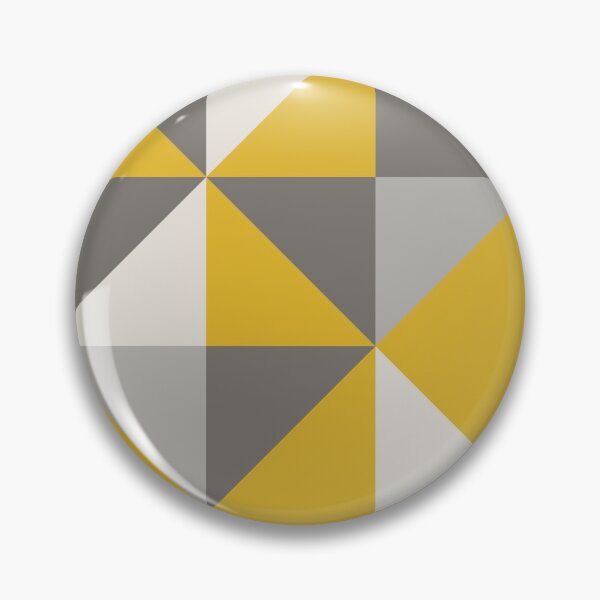 Item preview, Retro Triangle Design in Yellow and Grey designed and sold by latheandquill.
