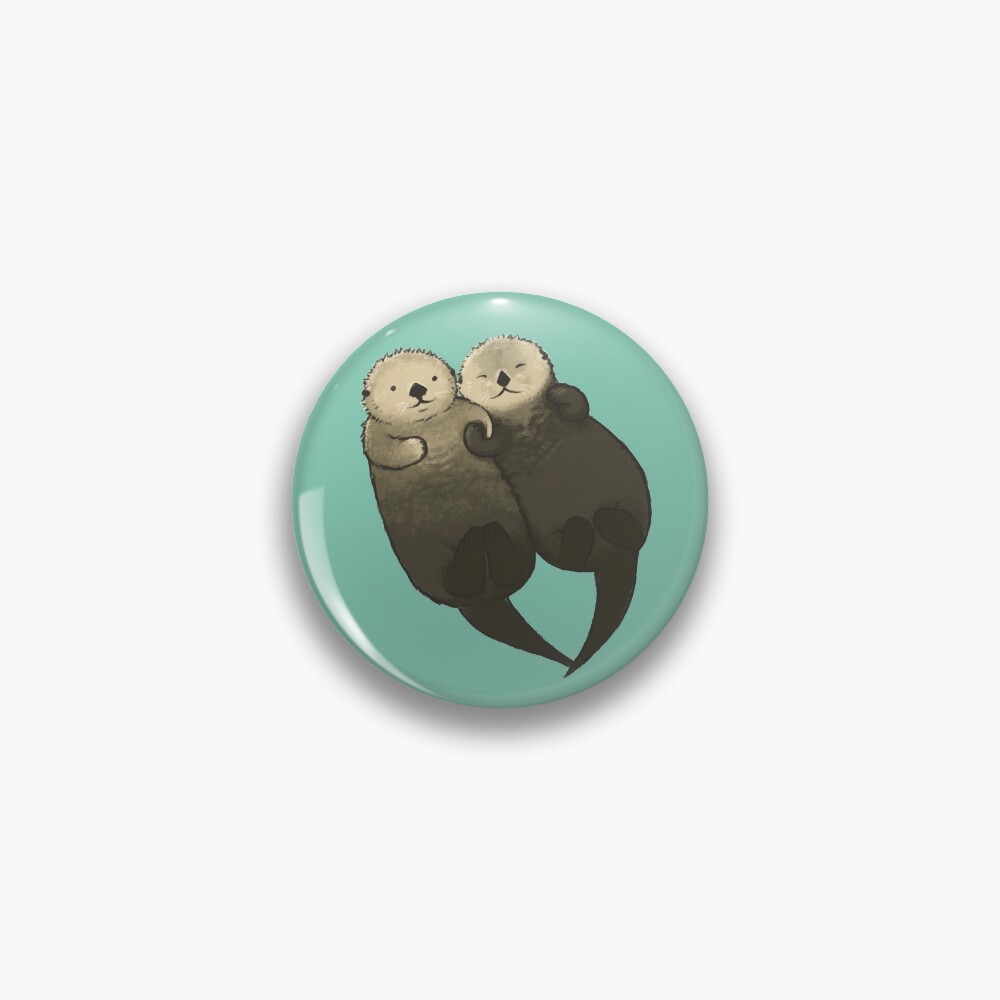 Otters Holding Hands Hard Enamel Pin You're My Significant Otter -  Marmalade