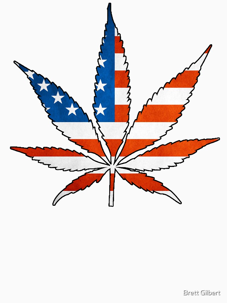 Marijuana Leaf American Flag by bgilbert