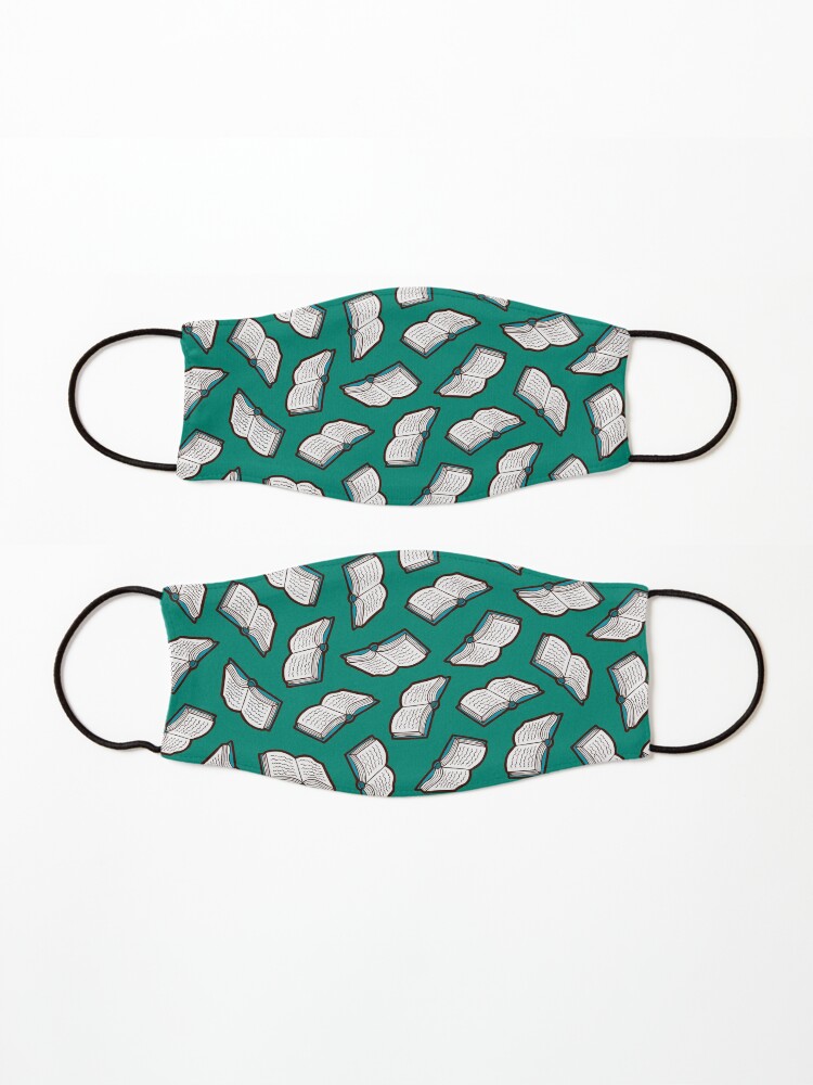 Alternate view of Bookish Reading Pattern in Jade Mask