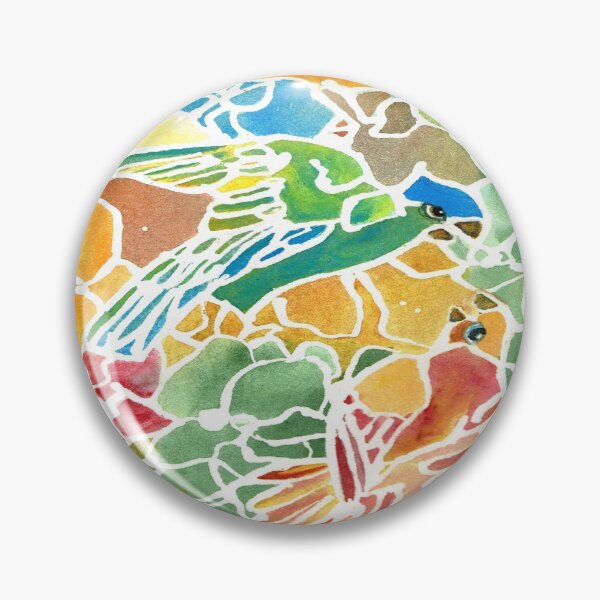 Item preview, Parakeets Stain Glass designed and sold by rosiebrown.