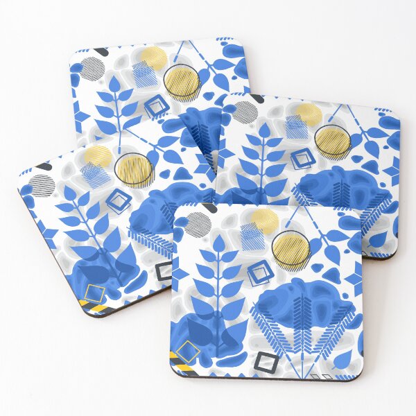 Pattern inspired by Stockholm metro stations, T-centralen Coasters (Set of 4)
