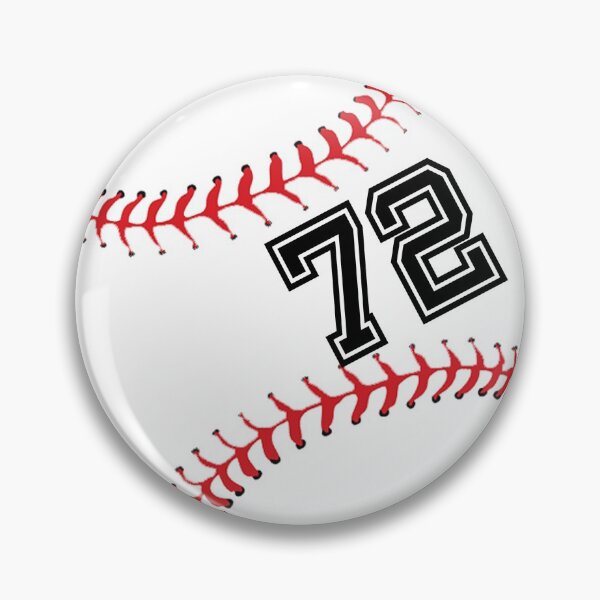 Item preview, Baseball Player Jersey No 72 Back Number #72 Ball Sport Sticker Gift designed and sold by theshirtinator.