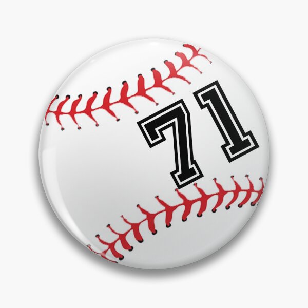 Item preview, Baseball Player Jersey No 71 Back Number #71 Ball Sport Sticker Gift designed and sold by theshirtinator.