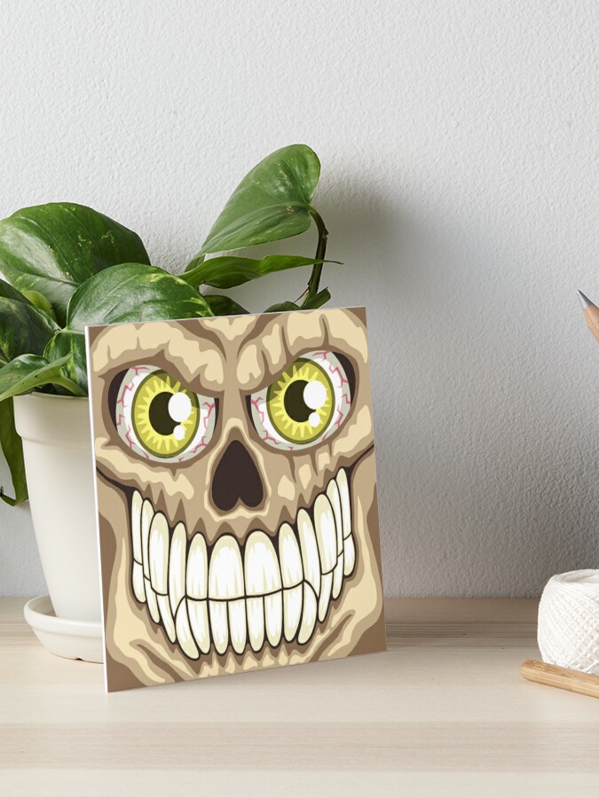 Evil Grinning Skull Face Mask" Art Board Print for Sale by ryaneliz91 |