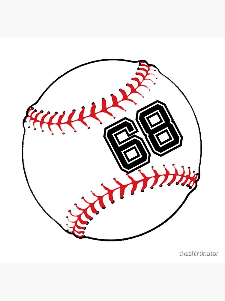 Baseball Jersey #68, Trendy Baseball, Baseball Ball Pullover Hoodie