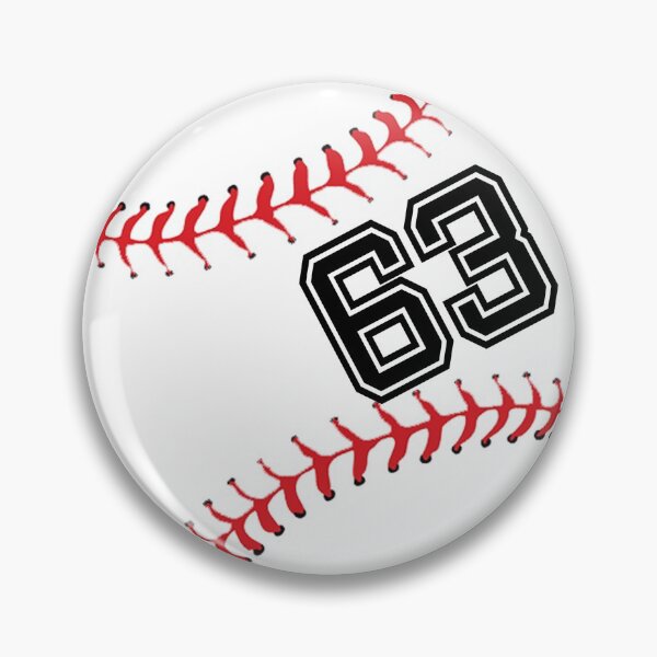 Item preview, Baseball Player Jersey No 63 Back Number #63 Ball Sport Sticker Gift designed and sold by theshirtinator.