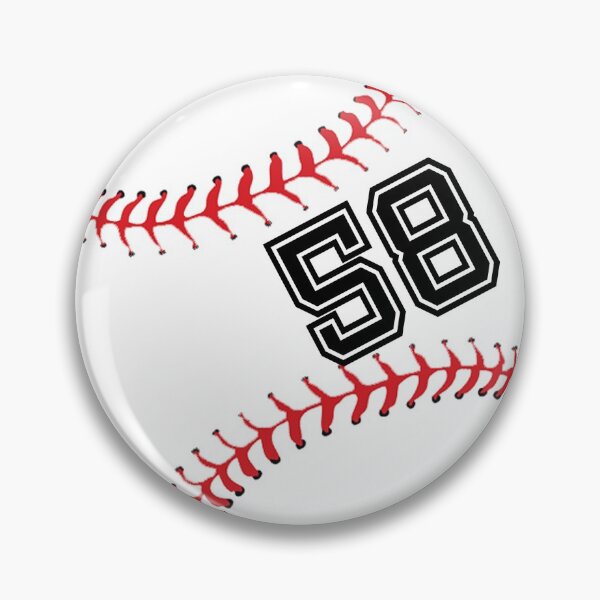 Item preview, Baseball Player Jersey No 58 Back Number #58 Ball Sport Sticker Gift designed and sold by theshirtinator.