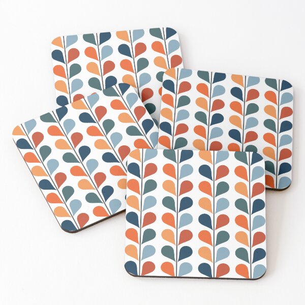 Item preview, Retro style leaves pattern designed and sold by BattaAnastasia.