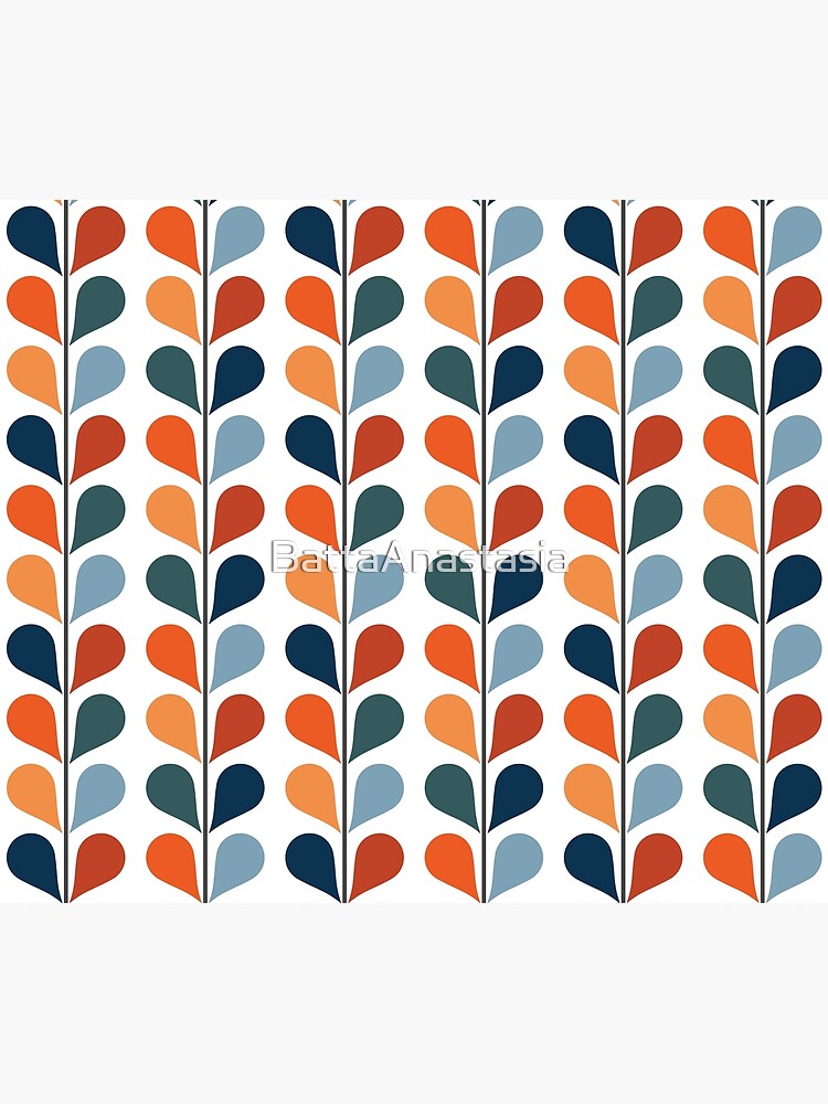 Retro style leaves pattern by BattaAnastasia