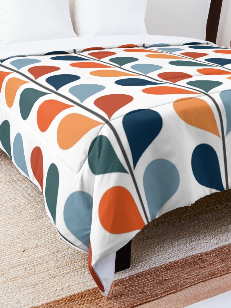 Alternate view of Retro style leaves pattern Comforter