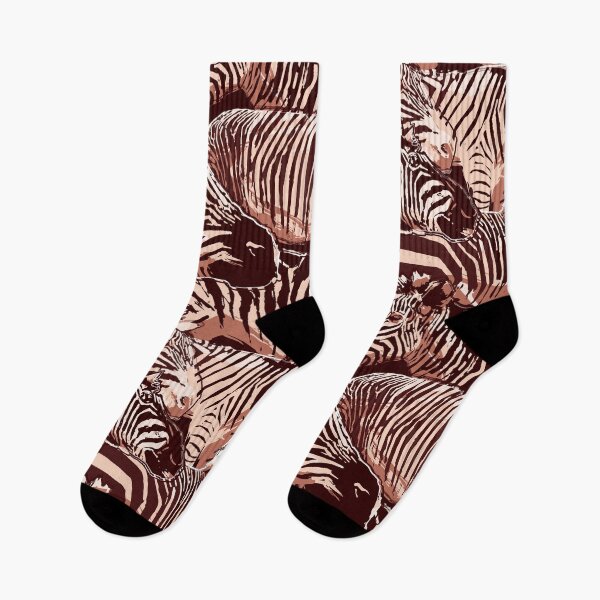 Item preview, Graphic pattern of standing zebras designed and sold by Ekaterina Glazkova.