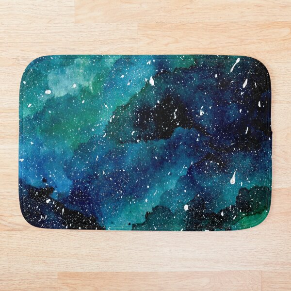 Galaxie émeraude Tapis de bain