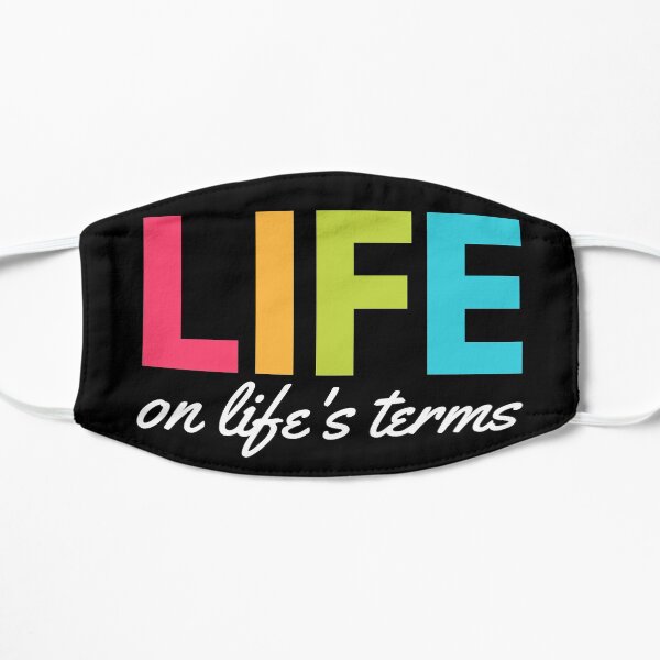 Life On Life’s Terms Alcoholic Recovery Flat Mask