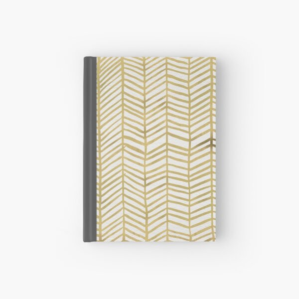 Gold Herringbone Hardcover Journal