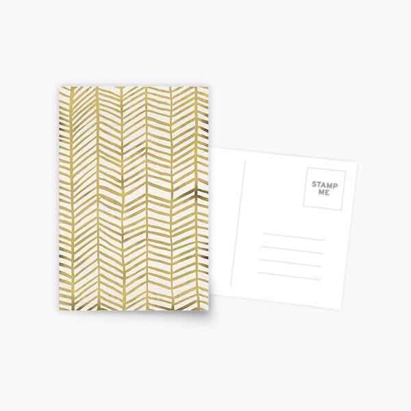 Gold Herringbone Postcard