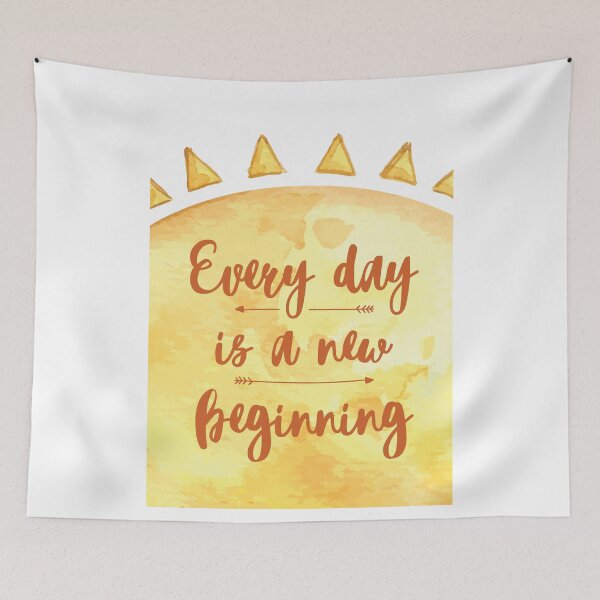 Item preview, Every day is a new beginning - Inspirational wall art designed and sold by Si Li.