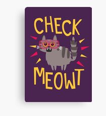Prüfe Meowt Leinwanddruck