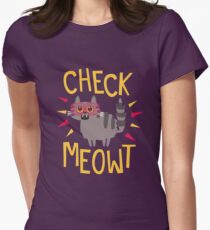 Check Meowt Women's Fitted T-Shirt