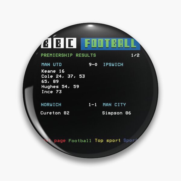Item preview, Teletext Football Soccer 90s Nostalgia Man Utd designed and sold by Hevding.