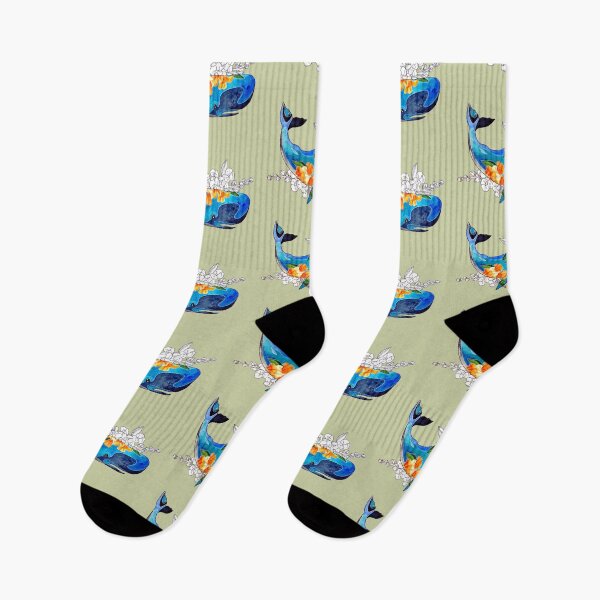 Item preview, Blue cachalot whale with yellow flowers designed and sold by 4ert-a.