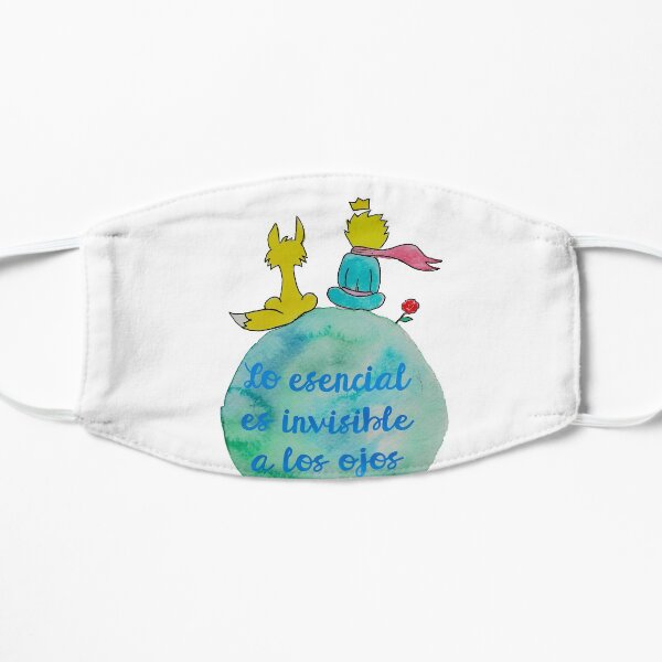 Lo esencial es invisible a los ojos Mascarilla plana