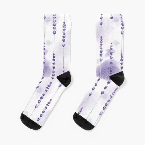 Watercolor lavender Socks