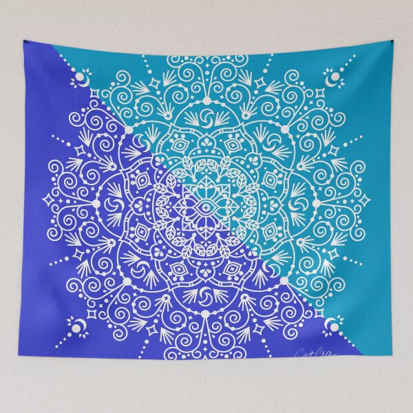 Item preview, Moroccan Mandala – Blue Diagonal Palette designed and sold by Cat Coquillette.