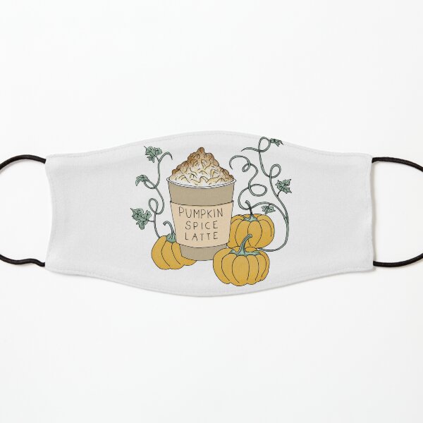 Pumpkin Spice Latte Drink Kids Mask