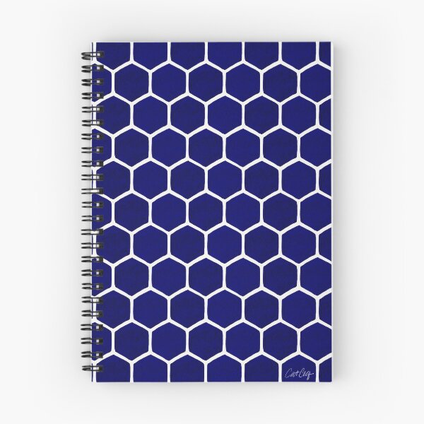Item preview, Hexagon Honeycomb Pattern - Navy Palette designed and sold by Cat Coquillette.
