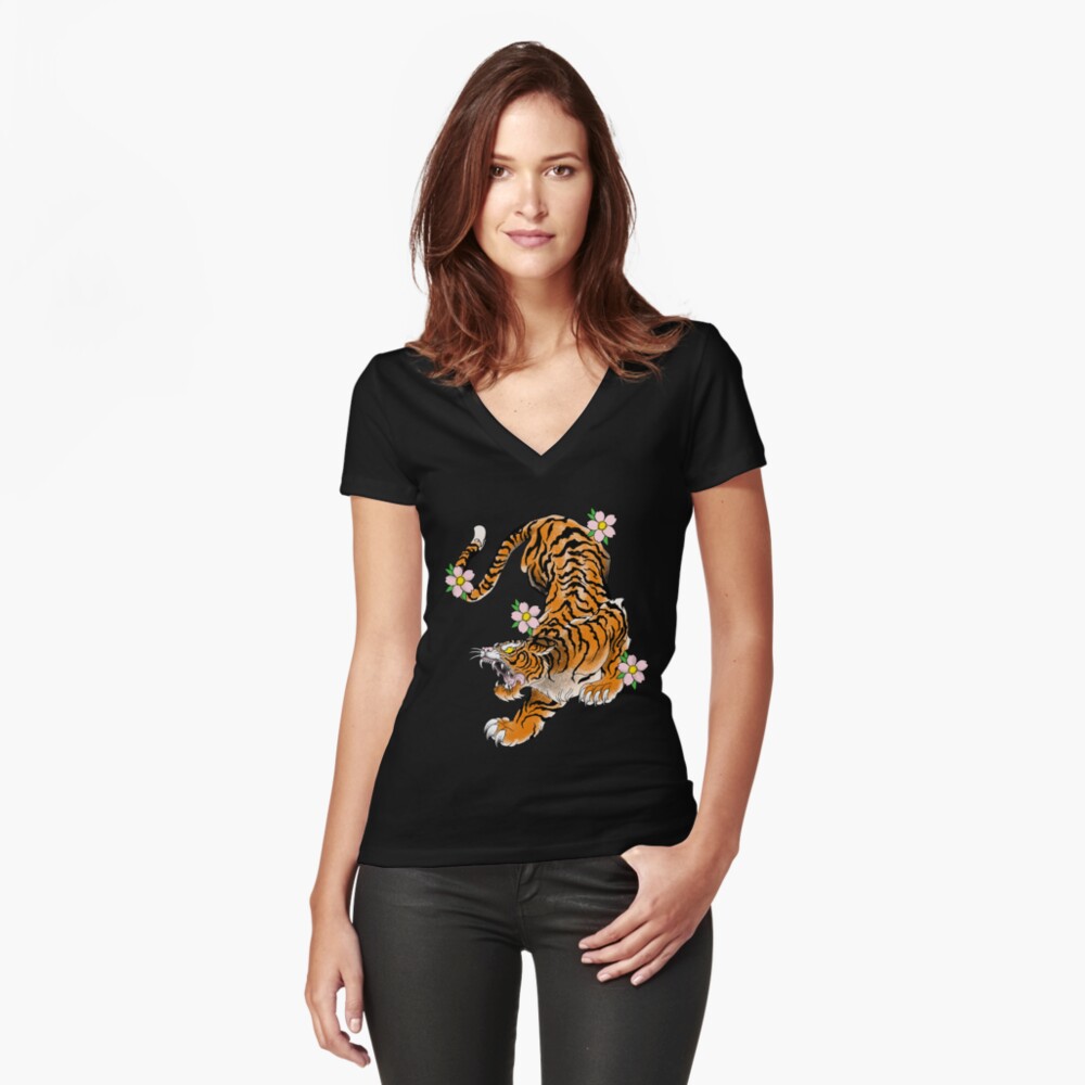 Item preview, Fitted V-Neck T-Shirt designed and sold by guillermofarze.