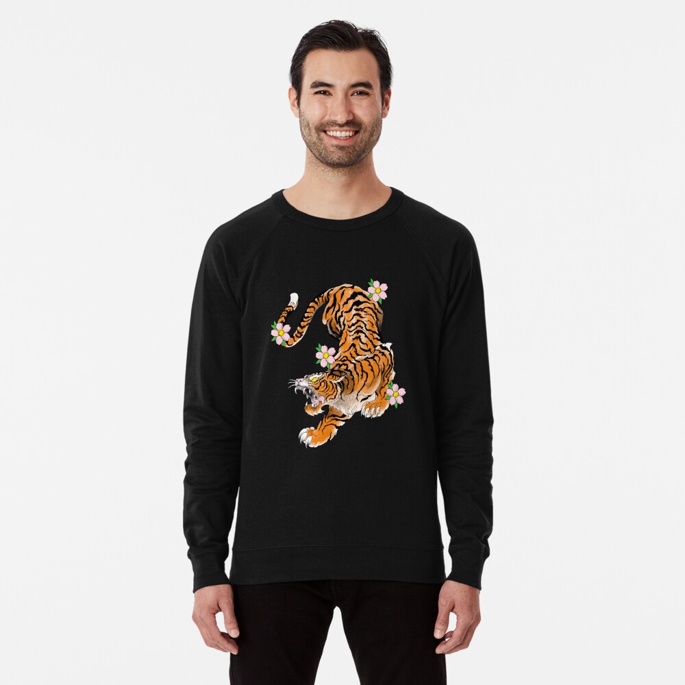 Tiger Blossom Mens Long Sleeve T-Shirt