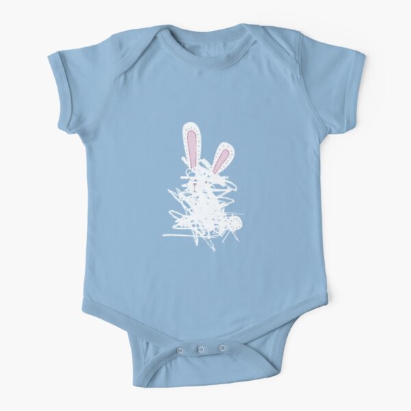 Scribble Bunny Short Sleeve Baby One-Piece