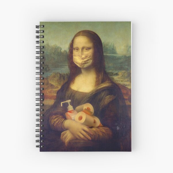 covid 19 epidemic comic by mona Lisa Spiral Notebook