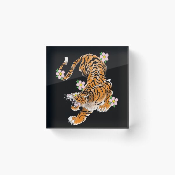Aperçu de l'œuvre tigre japon vieille école créée et vendue par cat poe.